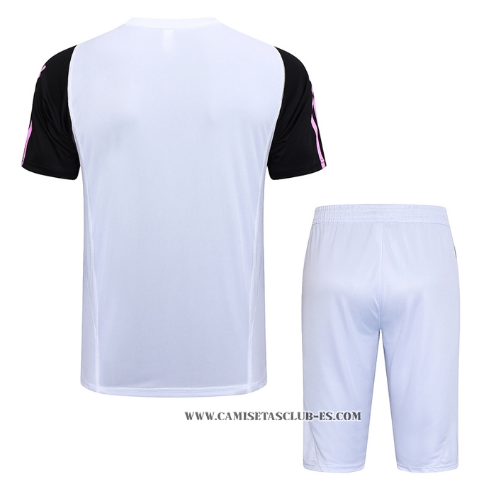 Chandal del Juventus 23-24 Manga Corta Blanco - Pantalon Corto
